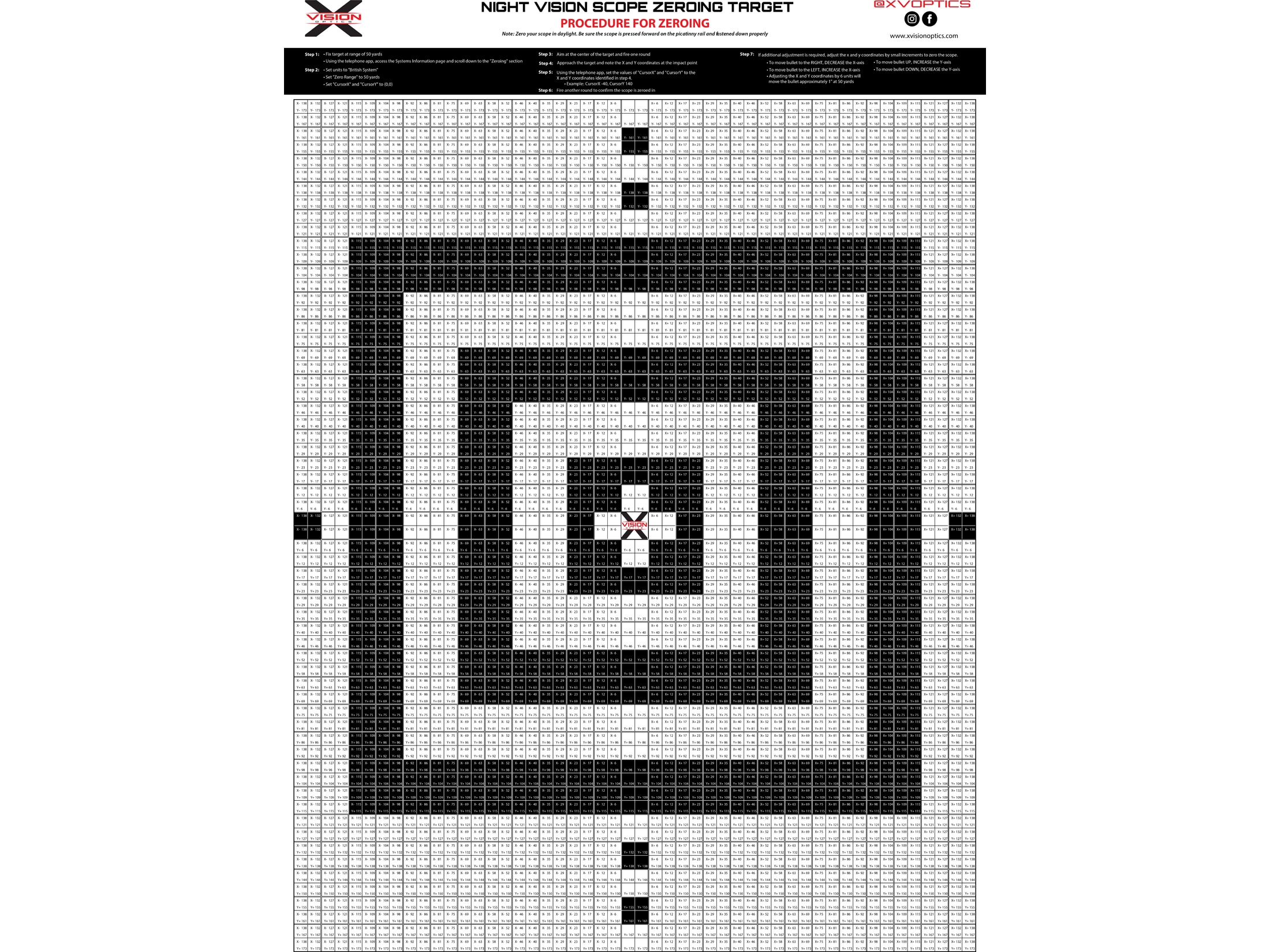 XVision Optics One Shot Sight Target